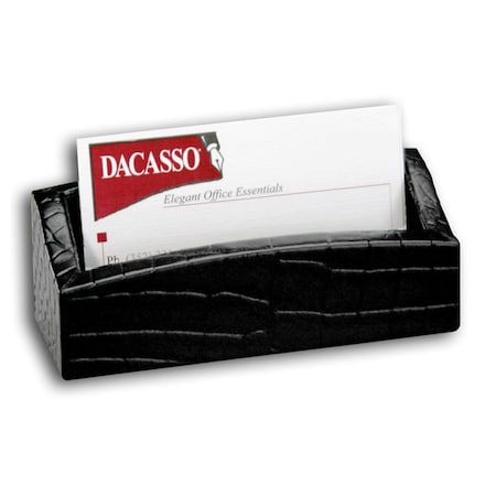 Dacasso Black Crocodile Embossed Business Card Holder AG-2207
